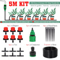50M-5M DIY Drip Irrigation System Automatic Watering Garden Hose Micro Drip Watering Kits with Adjustable Drippers