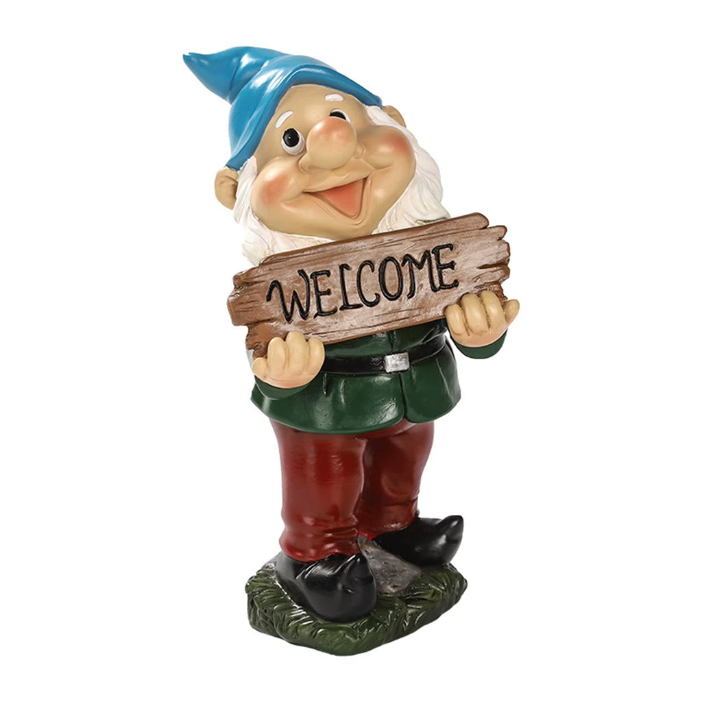 Funny Resin Garden Gnome Statue Cartoon Naughty Dwarfs Figurines Small Sculptures Creative Decoration for Lawn Garden